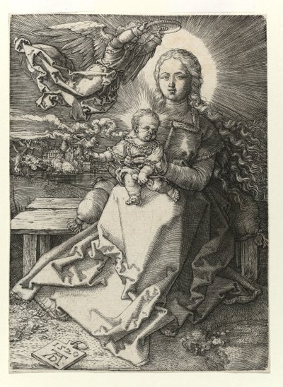 Enkelin kruunaama Madonna, 1520 tekijältä Albrecht Dürer
