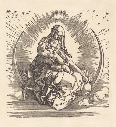 Madonna puolikuussa, 15101511. tekijältä Albrecht Dürer