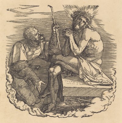 Sotilaan pilkkaama surujen mies tekijältä Albrecht Dürer