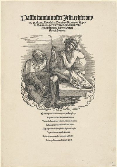 Sotilaan pilkkaama surujen mies tekijältä Albrecht Dürer