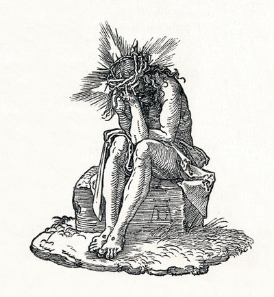 Surun mies. Nimisivu julkaisuun Small Passion., c1511, 1906 tekijältä Albrecht Dürer