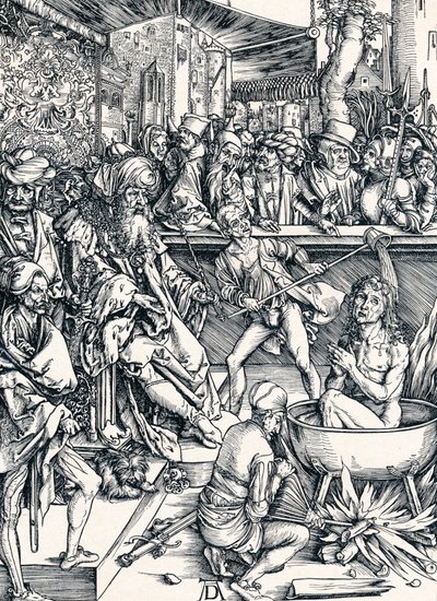 Pyhän Johanneksen marttyyrikuolema, 1498 1906 tekijältä Albrecht Dürer
