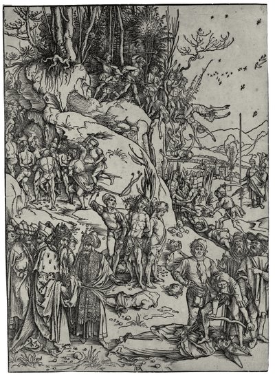 Kymmenentuhannen marttyyrikuolema, 1497 tekijältä Albrecht Dürer