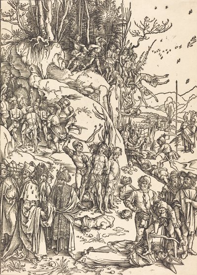Kymmenentuhannen marttyyrikuolema, n. 14961497. tekijältä Albrecht Dürer