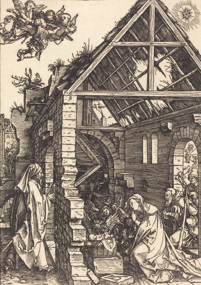 Syntymä, c. 15021504. tekijältä Albrecht Dürer