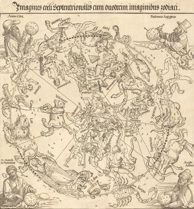 Pohjoinen taivaanpuolisko, 1515. tekijältä Albrecht Dürer