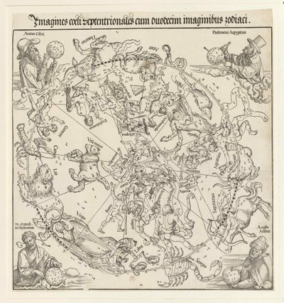 Pohjoinen taivaanpuolisko, 1515. tekijältä Albrecht Dürer