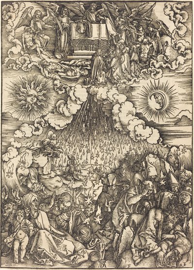 Viidennen ja kuudennen sinetin avaaminen tekijältä Albrecht Dürer