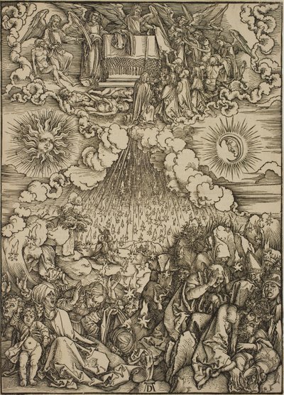 Viidennen ja kuudennen sinetin avaaminen tekijältä Albrecht Dürer