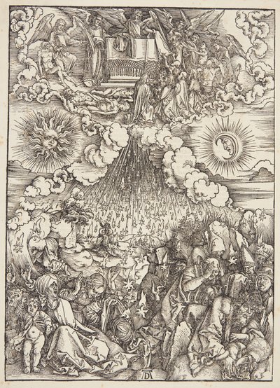 Viidennen ja kuudennen sinetin avaaminen tekijältä Albrecht Dürer