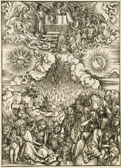 Viidennen ja kuudennen sinetin avaaminen tekijältä Albrecht Dürer