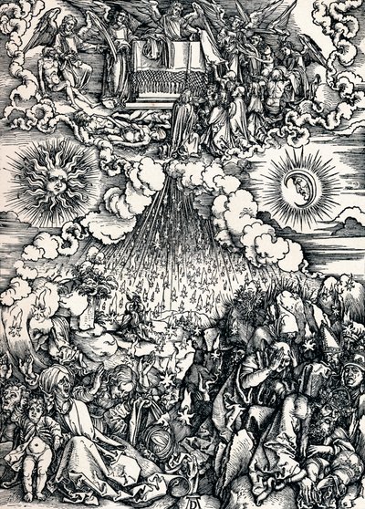Viidennen ja kuudennen sinetin avaaminen, 1498 1906 tekijältä Albrecht Dürer