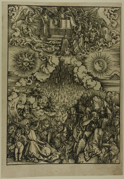 Viidennen ja kuudennen sinetin avaaminen, The Apocalypse tekijältä Albrecht Dürer