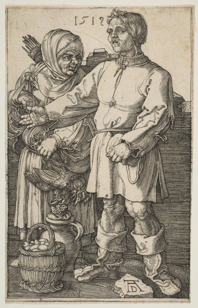 Talonpoikapariskunta torilla, 1519. tekijältä Albrecht Dürer
