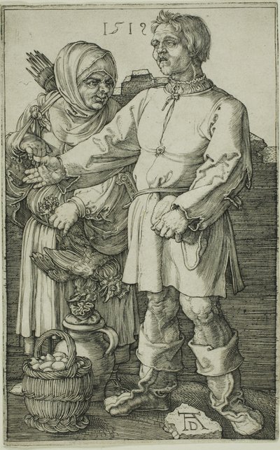 Talonpoika ja hänen vaimonsa torilla tekijältä Albrecht Dürer