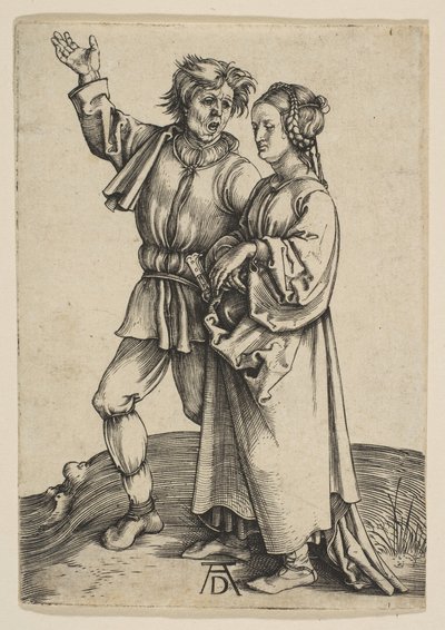 Talonpoika ja hänen vaimonsa, n. 1497. tekijältä Albrecht Dürer
