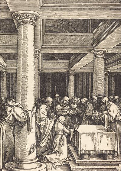 Kristuksen esittely temppelissä, n. 15041505. tekijältä Albrecht Dürer