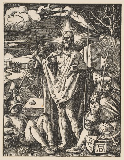 The Resurrection, kirjasta The Little Passion, n. 1510. tekijältä Albrecht Dürer