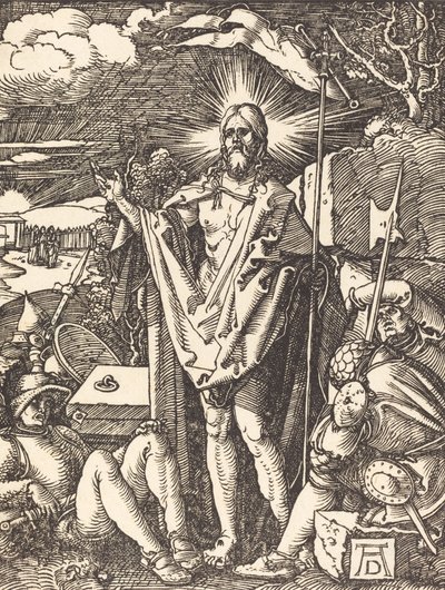 Ylösnousemus, luultavasti n. 15091510. tekijältä Albrecht Dürer
