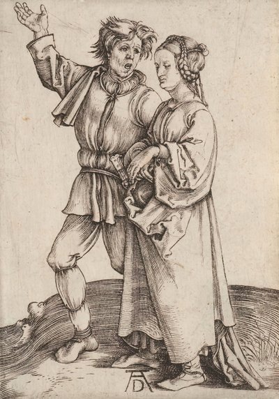 Maalaismainen pariskunta Talonpoika ja hänen vaimonsa, 1497-1498. tekijältä Albrecht Dürer