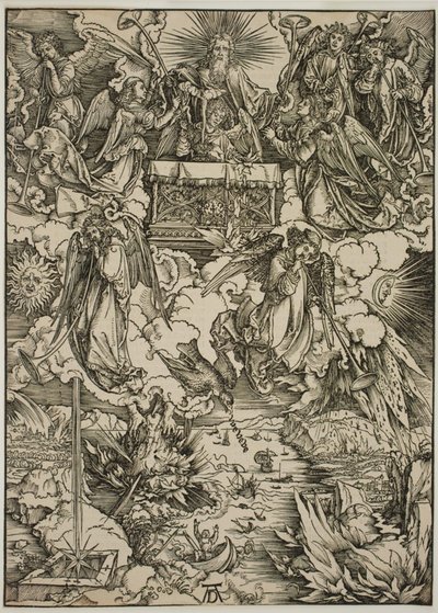 Seitsemän trumpettia tekijältä Albrecht Dürer