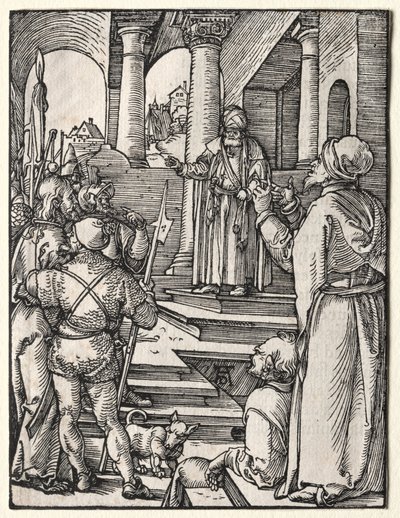 Pieni kärsimys: Kristus Pilatuksen edessä tekijältä Albrecht Dürer