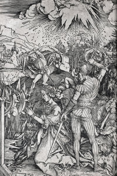 Pyhän Katariinan Aleksandrialaisen kidutus tekijältä Albrecht Dürer