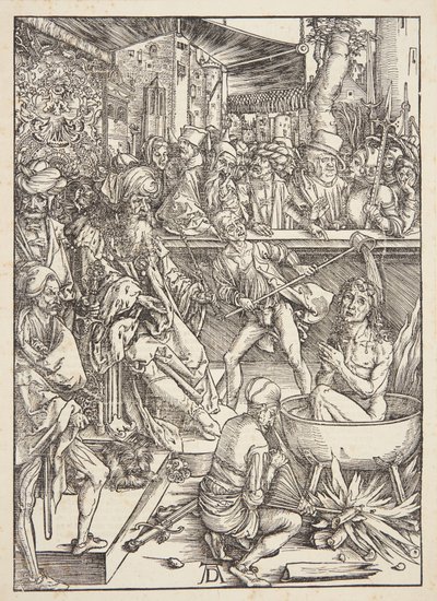 Pyhän Johannes Evankelistan kidutus tekijältä Albrecht Dürer
