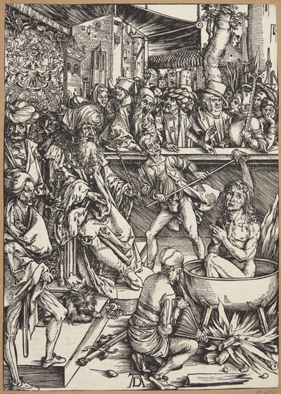 Pyhän Johannes Evankelistan kidutus tekijältä Albrecht Dürer