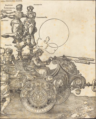 El carro triomfal de Maximilià I (El gran cotxe triomfal) [placa 2 de 8] finlandès tekijältä Albrecht Dürer