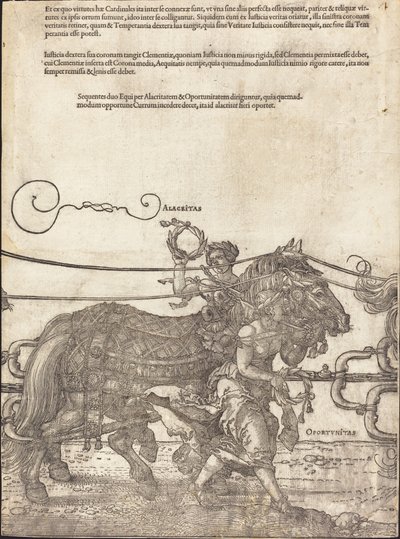 Maximilian I:n voittovaunut (suuri voittoauto) [kilpi 4/8] tekijältä Albrecht Dürer