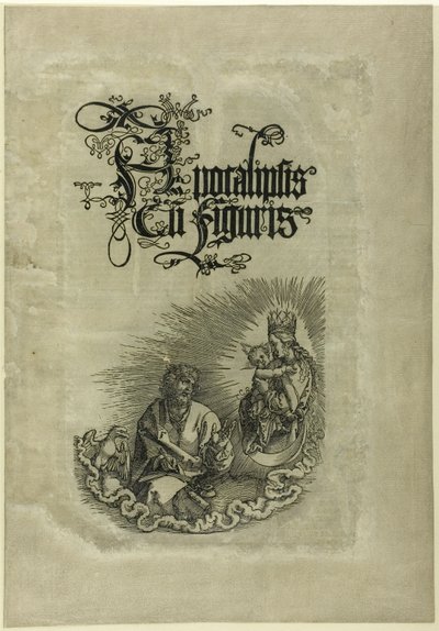 Neitsyt ilmestyy St. Johnille, Apokalypsista tekijältä Albrecht Dürer