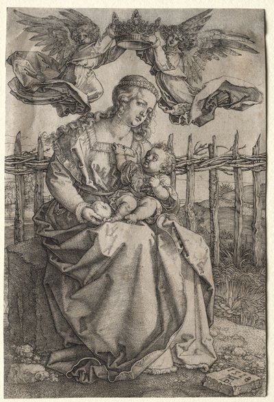 Kahden enkelin kruunattu neitsyt tekijältä Albrecht Dürer