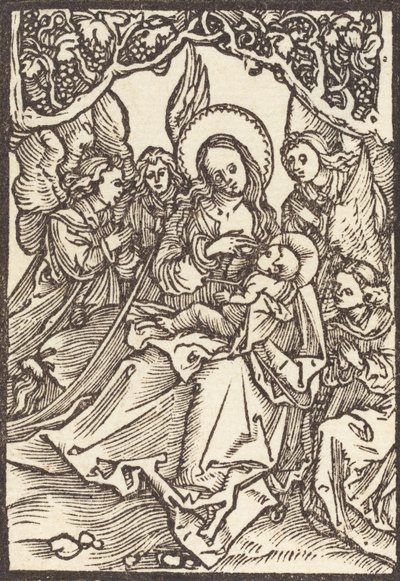 Neitsyt imettävät Kristus-lapsia neljän enkelin kanssa, n. 1500. tekijältä Albrecht Dürer