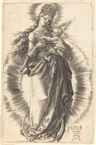 Neitsyt ja lapsi puolikuussa tähtikruunulla tekijältä Albrecht Dürer