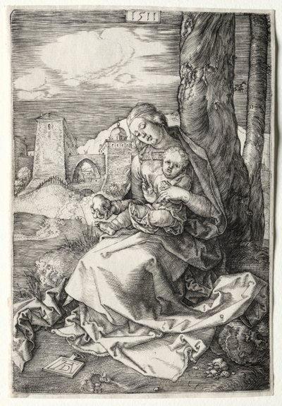 Neitsyt ja lapsi päärynän kanssa, 1511. tekijältä Albrecht Dürer