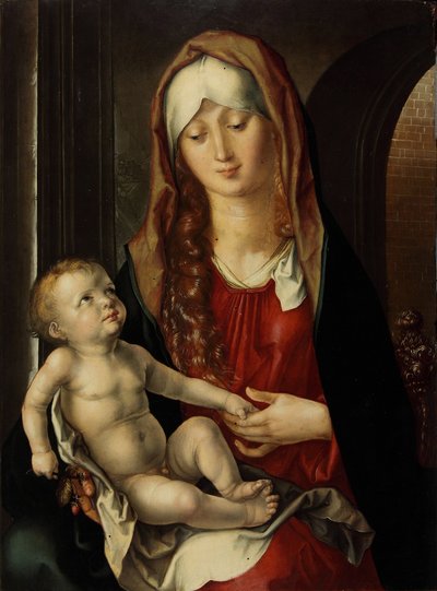 La Mare de Déu i el nen Madonna del Patrocinio , 1495. finlandès tekijältä Albrecht Dürer