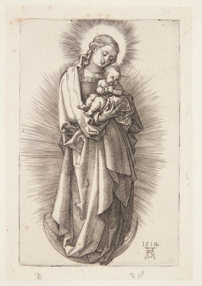 La Verge a la mitja lluna amb una diadema tekijältä Albrecht Dürer
