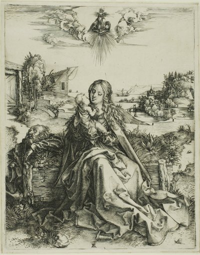 Neitsyt sudenkorennon kanssa tekijältä Albrecht Dürer