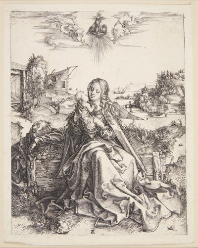 Neitsyt sudenkorennon kanssa tekijältä Albrecht Dürer