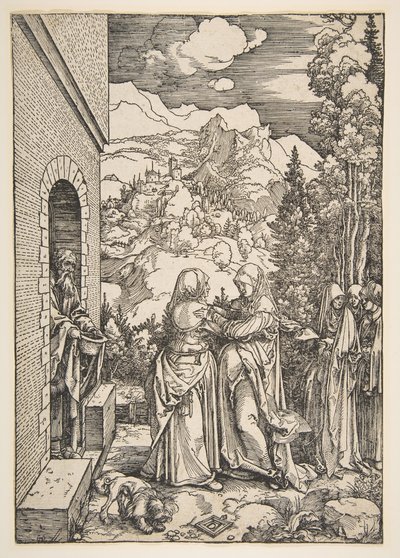 Vierailu, Neitsyen elämästä, 1503-4. tekijältä Albrecht Dürer