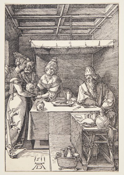 Pyhän Johannes Kastajan pää tuotiin Herodiakseen tekijältä Albrecht Dürer