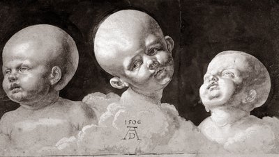 Kolme lasten päätä, 1506 tekijältä Albrecht Dürer