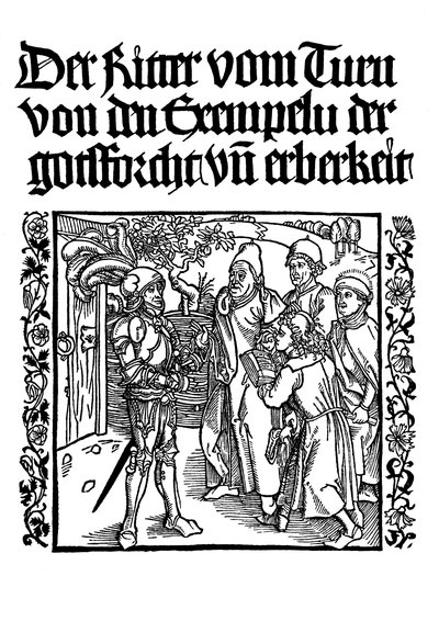 The Book of the Knight of the Tower, c1495, nimisivu tekijältä Albrecht Dürer