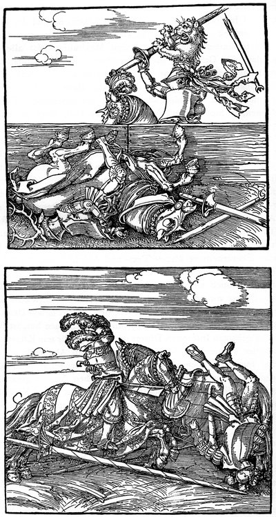 Turnauskohtaukset, 1515-1516, 1936 tekijältä Albrecht Dürer