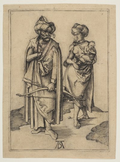 Turkkilainen perhe, n. 1496. tekijältä Albrecht Dürer