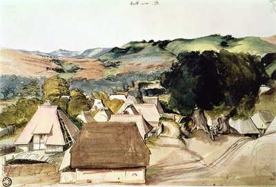 Näkymä Kachreuthista, lähellä Nürnbergiä, 1511 (wc paperilla) tekijältä Albrecht Dürer