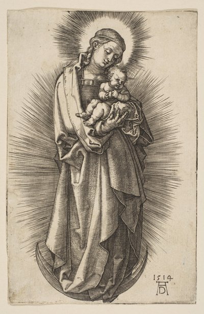 Neitsyt ja lapsi puolikuussa diadeemin kanssa, 1514. tekijältä Albrecht Dürer