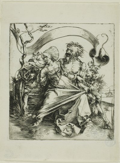 Nuori nainen kuoleman kimppuun (The Ravisher) tekijältä Albrecht Dürer