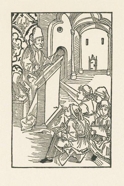 Opettaja ja neljä oppilasta tekijältä Albrecht Dürer or Duerer